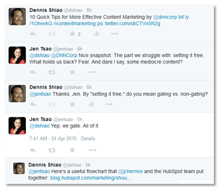 twitter dialog, @dshiao and @jentsao