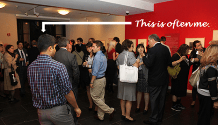 me at a networking event